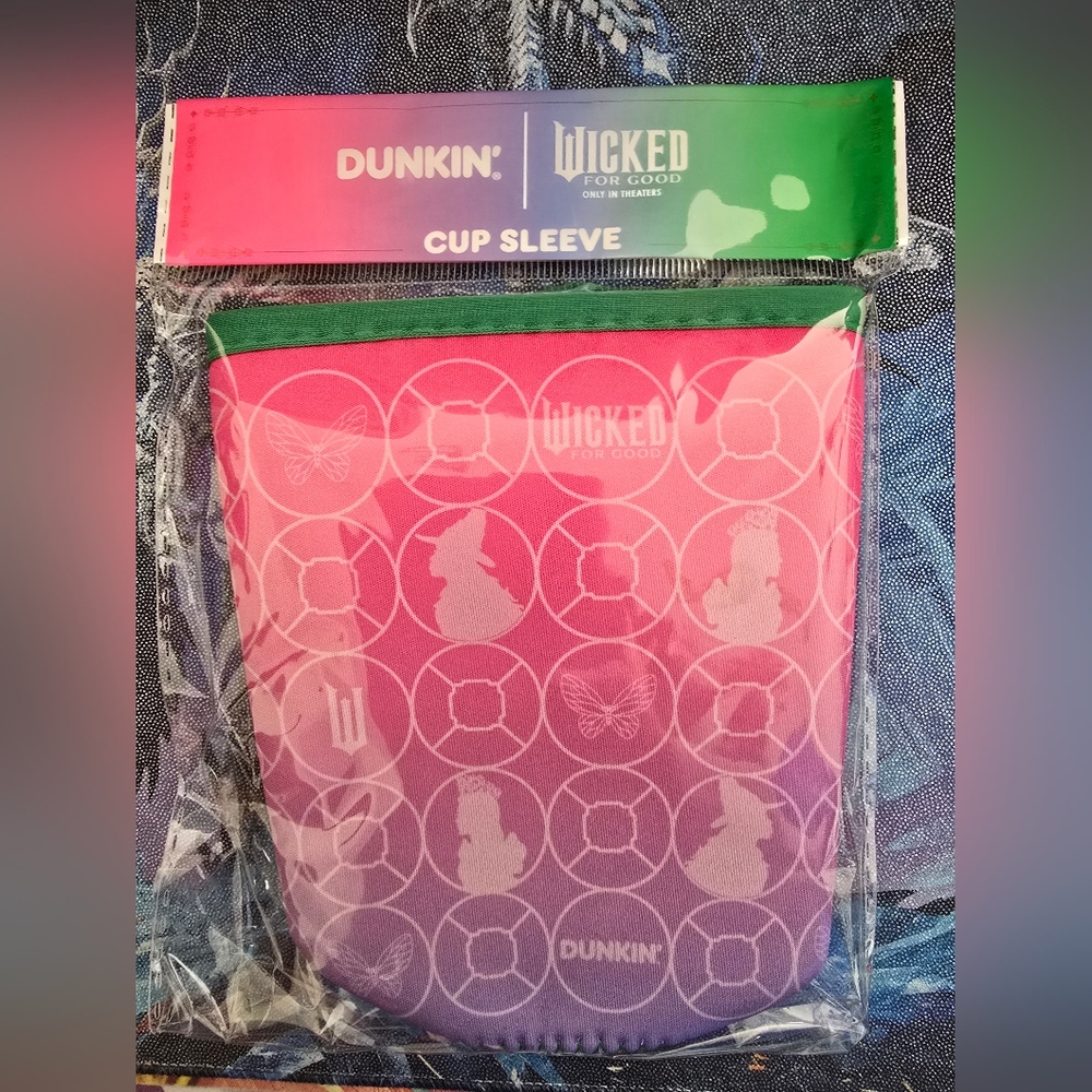 Dunkin’ x Wicked Cup Sleeve NWT – Glinda Pink
